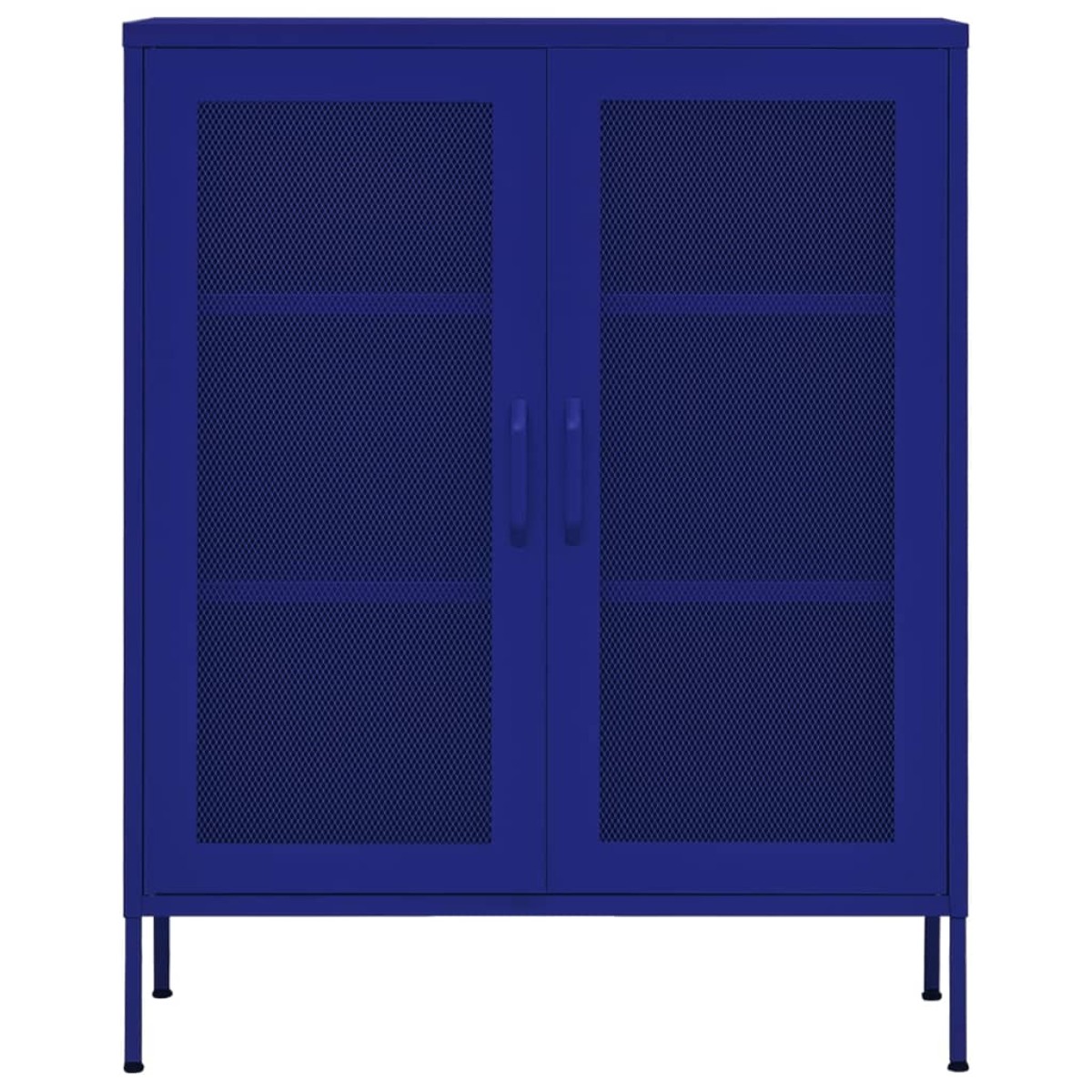 vidaXL Ντουλάπι Αποθήκευσης Ναυτικό Μπλε 80 x 35 x 101,5 εκ. Ατσάλινο