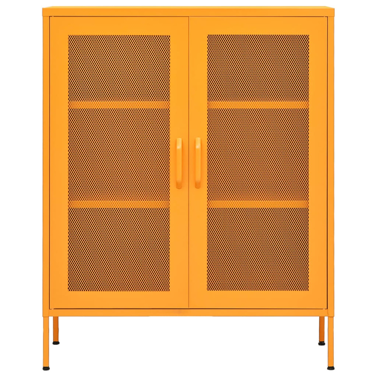 vidaXL Ντουλάπι Αποθήκευσης Μουσταρδί 80 x 35 x 101,5 εκ. Ατσάλινο