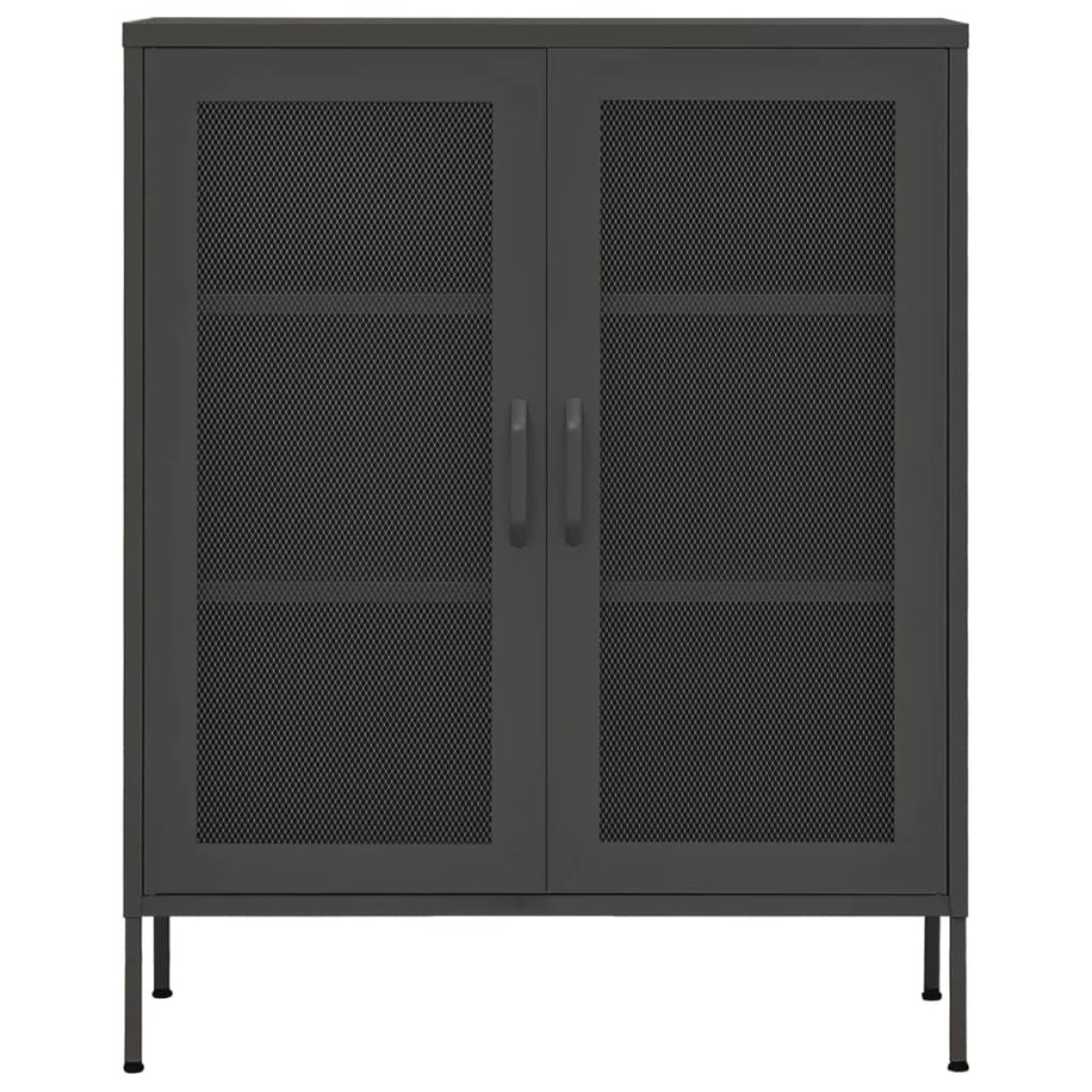 vidaXL Ντουλάπι Αποθήκευσης Ανθρακί 80 x 35 x 101,5 εκ. Ατσάλινο
