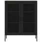 vidaXL Ντουλάπι Αποθήκευσης Μαύρο 80 x 35 x 101,5 εκ. Ατσάλινο