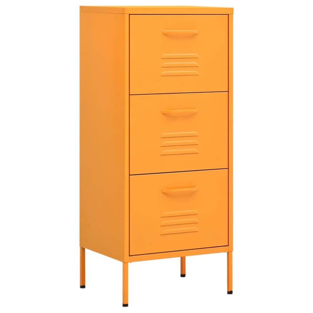 vidaXL Ντουλάπι Αποθήκευσης Μουσταρδί 42,5 x 35 x 101,5 εκ. από Ατσάλι
