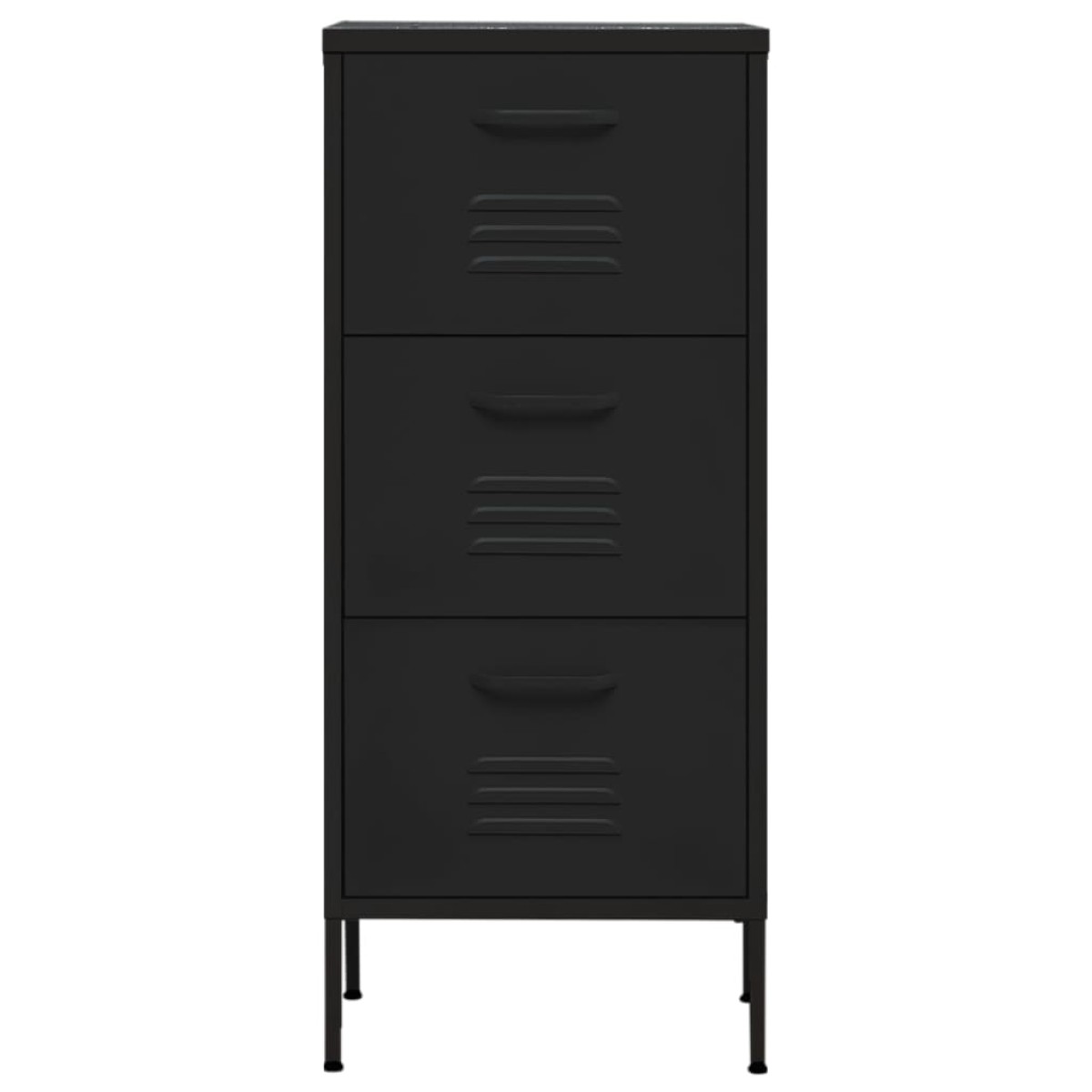 vidaXL Ντουλάπι Αποθήκευσης Μαύρο 42,5x35x101,5 εκ. από Ατσάλι