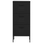 vidaXL Ντουλάπι Αποθήκευσης Μαύρο 42,5x35x101,5 εκ. από Ατσάλι