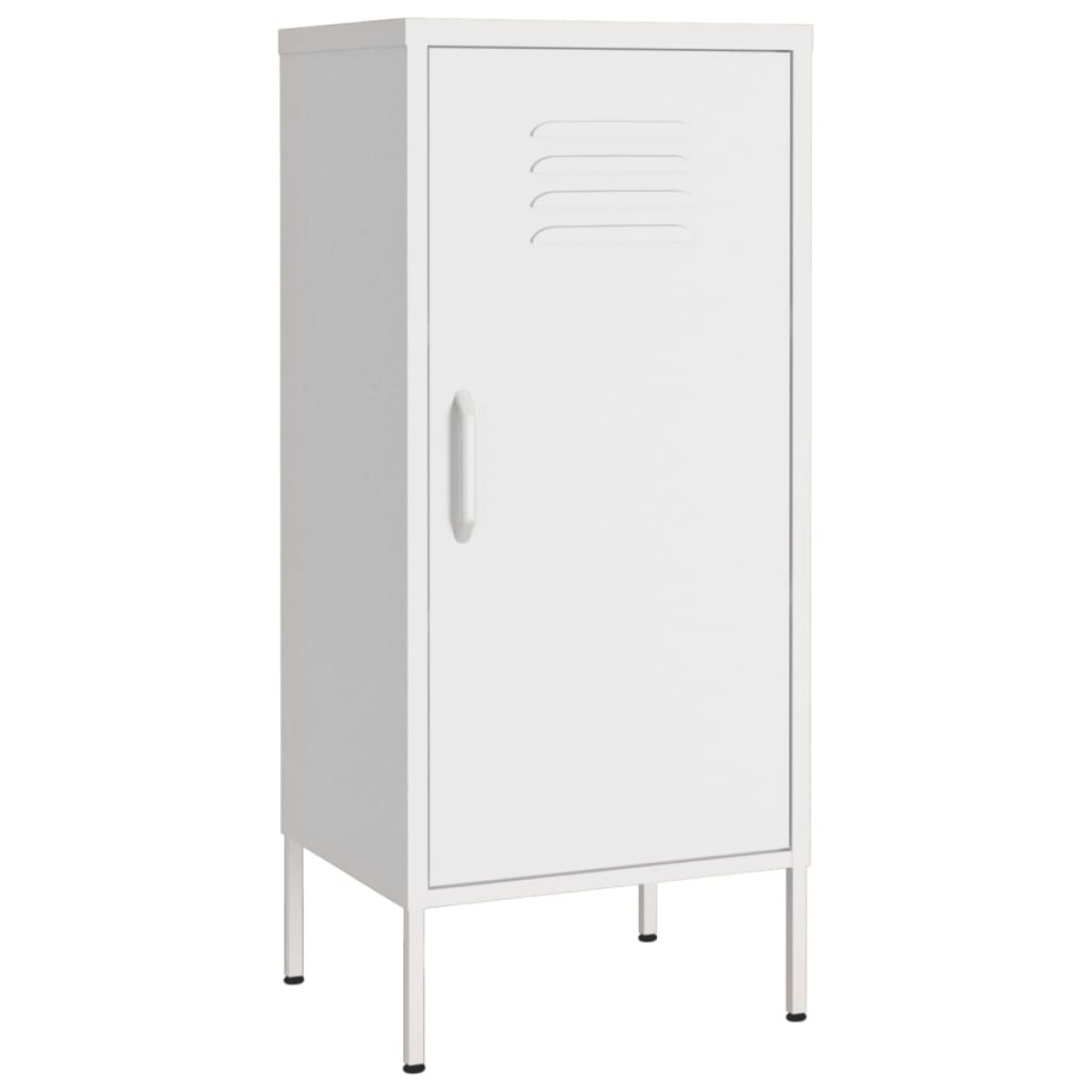 vidaXL Ντουλάπι Αποθήκευσης Λευκό 42,5x35x101,5 εκ. από Ατσάλι