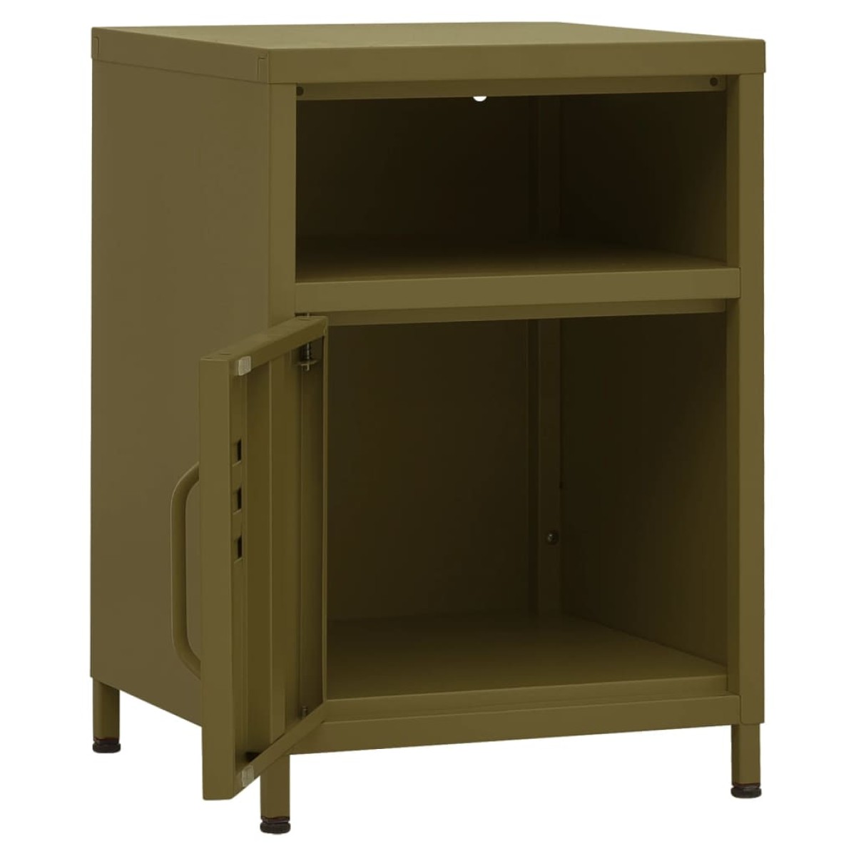 vidaXL Κομοδίνο Πράσινο Λαδί 35 x 35 x 51 εκ. από Ατσάλι