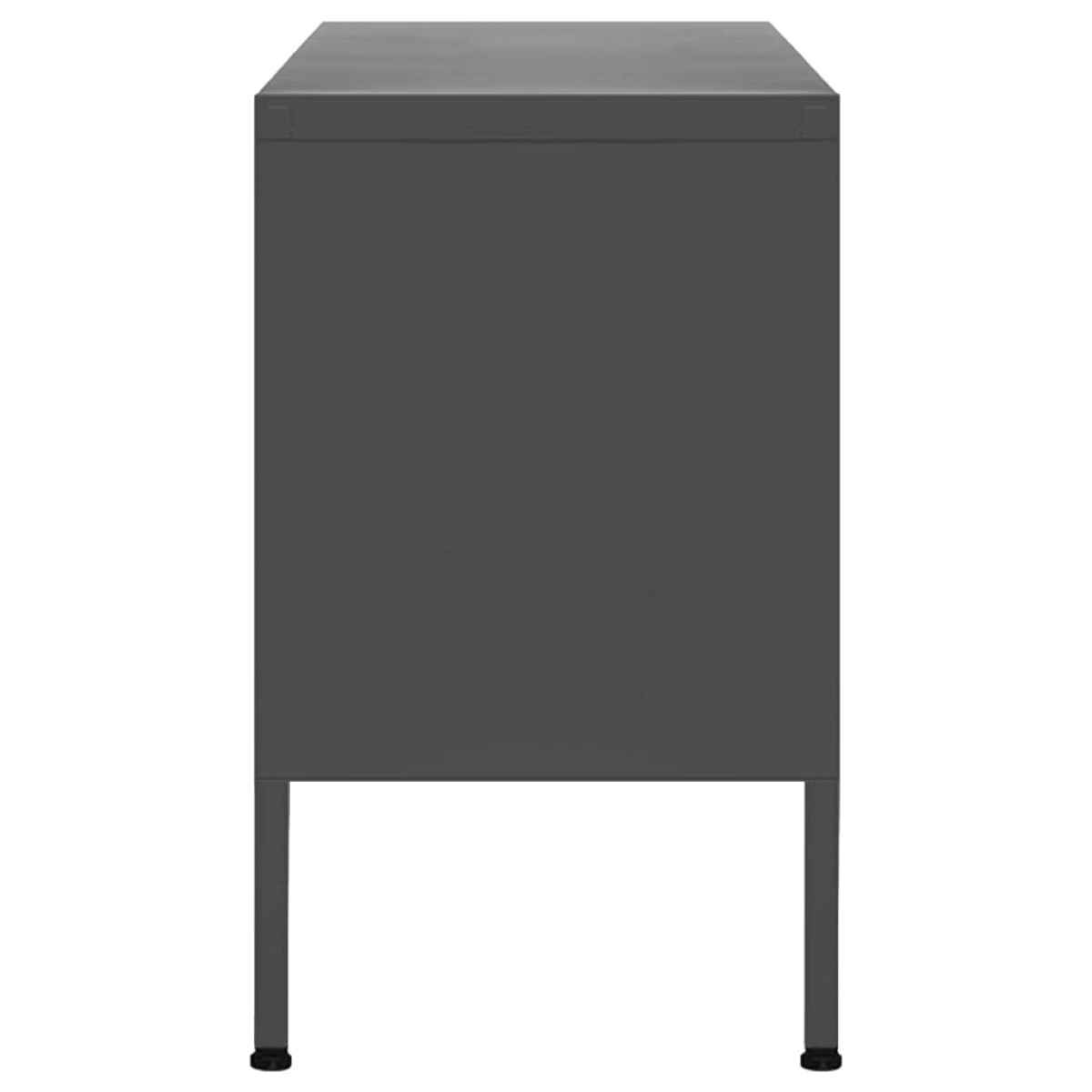 vidaXL Έπιπλο Τηλεόρασης Ανθρακί 105x35x50 εκ. από Ατσάλι