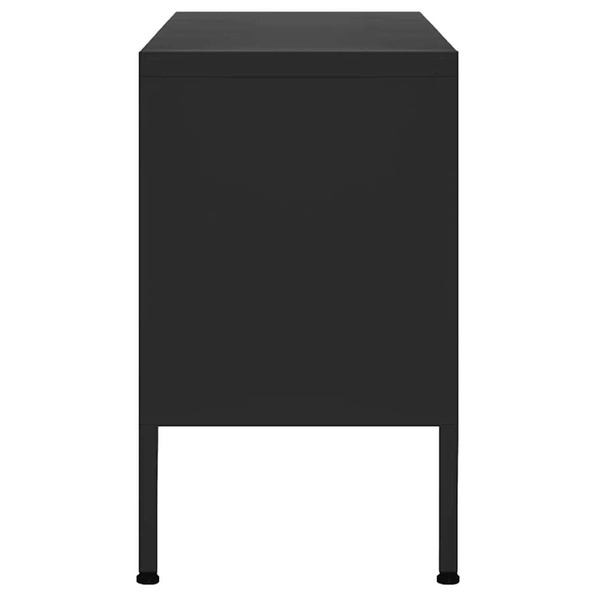 vidaXL Έπιπλο Τηλεόρασης Μαύρο 105x35x50 εκ. από Ατσάλι