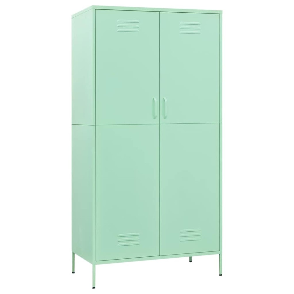 vidaXL Ντουλάπα Χρώμα Μέντα 90 x 50 x 180 εκ. από Ατσάλι