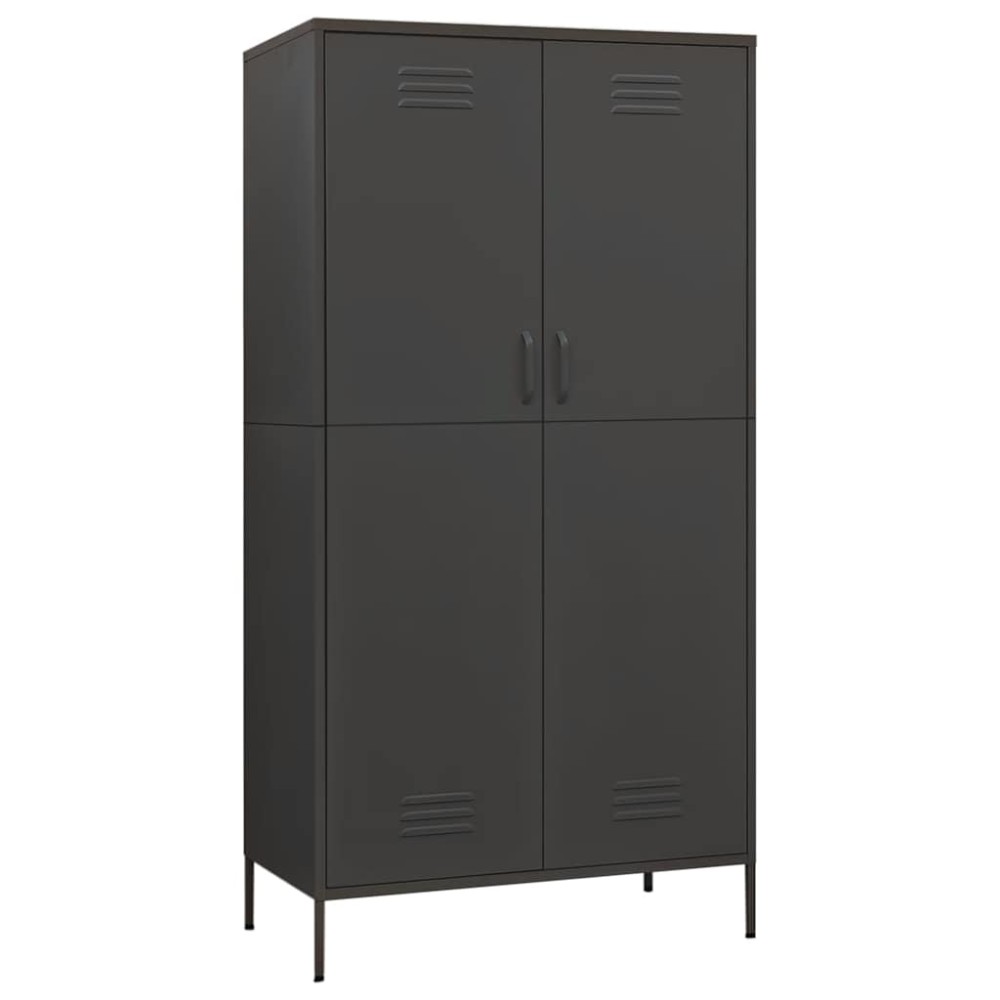 vidaXL Ντουλάπα Ανθρακί 90 x 50 x 180 εκ. από Ατσάλι