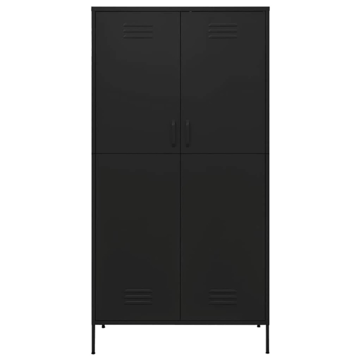 vidaXL Ντουλάπα Μαύρη 90 x 50 x 180 εκ. από Ατσάλι