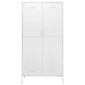 vidaXL Ντουλάπα Λευκή 90 x 50 x 180 εκ. από Ατσάλι