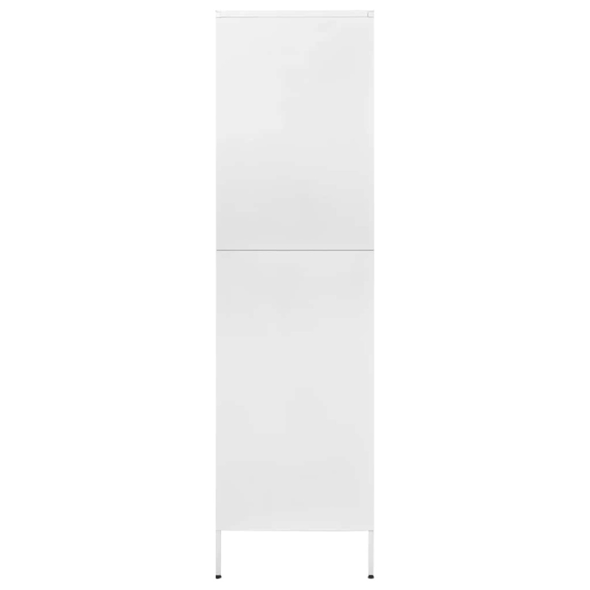 vidaXL Ντουλάπα Λευκή 90 x 50 x 180 εκ. από Ατσάλι