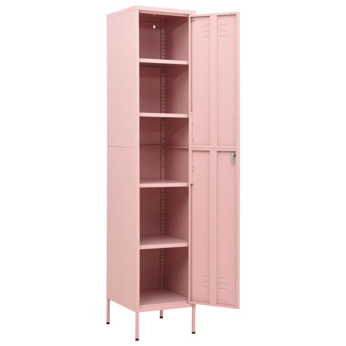 vidaXL Φοριαμός Ροζ 35 x 46 x 180 εκ. από Ατσάλι
