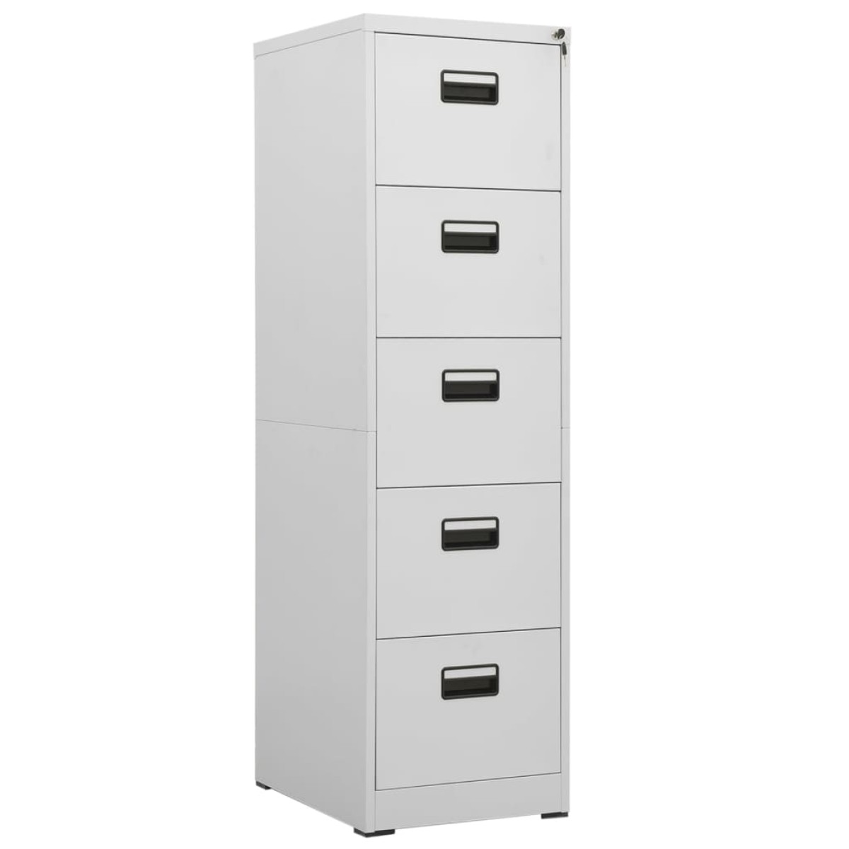 vidaXL Αρχειοθήκη Ανοιχτό Γκρι 46 x 62 x 164 εκ. από Ατσάλι