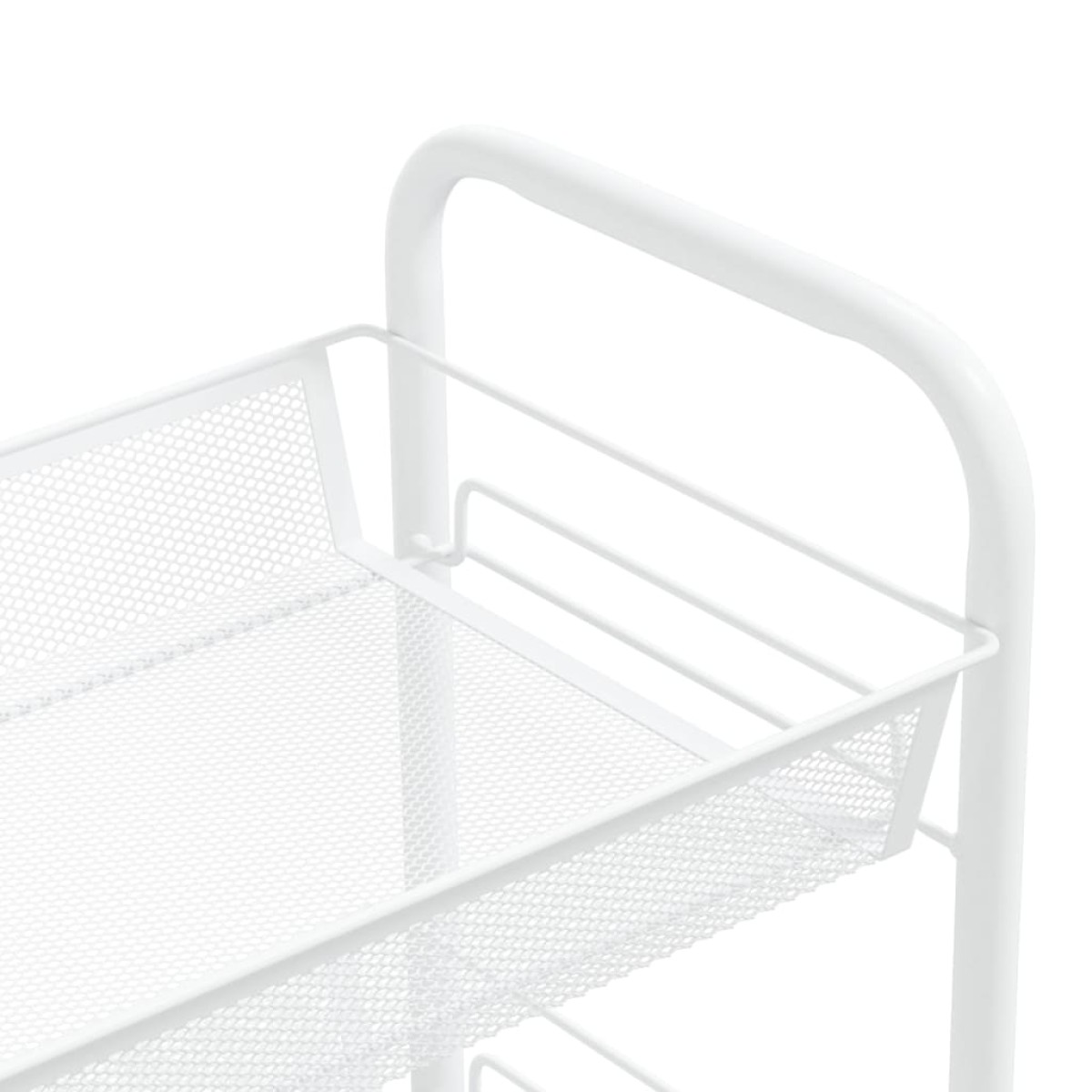 vidaXL Τρόλεϊ Κουζίνας 3 Επιπέδων Λευκό 46 x 26 x 64 εκ. Σιδερένιο