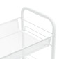 vidaXL Τρόλεϊ Κουζίνας 3 Επιπέδων Λευκό 46 x 26 x 64 εκ. Σιδερένιο