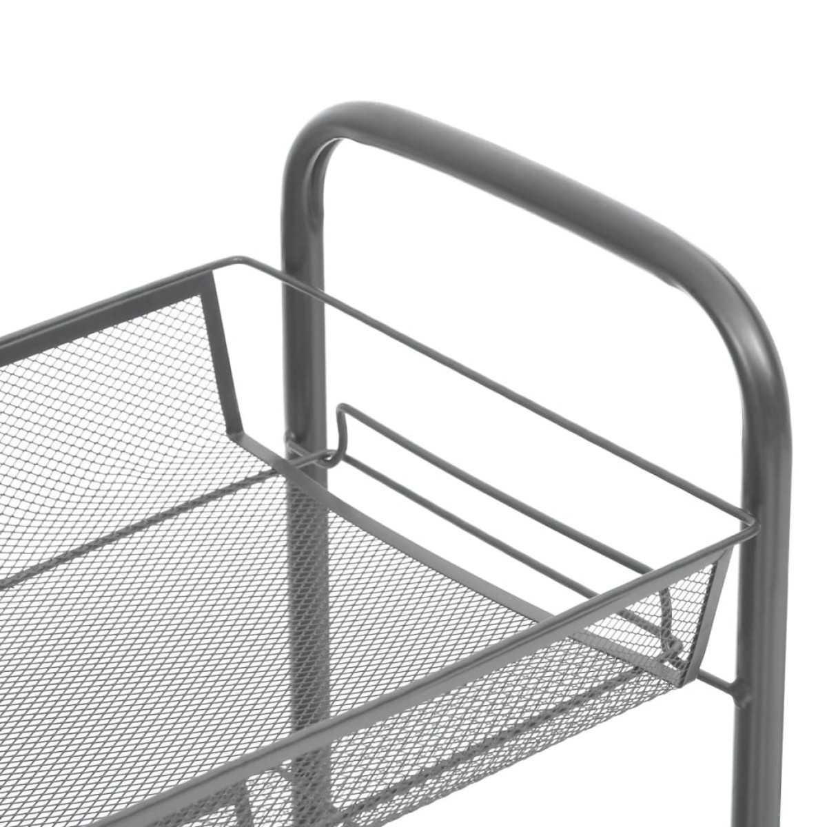vidaXL Τρόλεϊ Κουζίνας 3 Επιπέδων Γκρι 46 x 26 x 64 εκ. Σιδερένιο