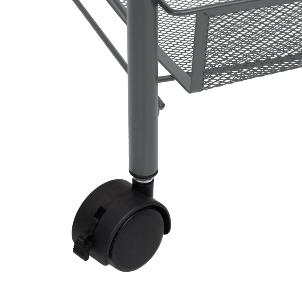 vidaXL Τρόλεϊ Κουζίνας 3 Επιπέδων Γκρι 46 x 26 x 64 εκ. Σιδερένιο