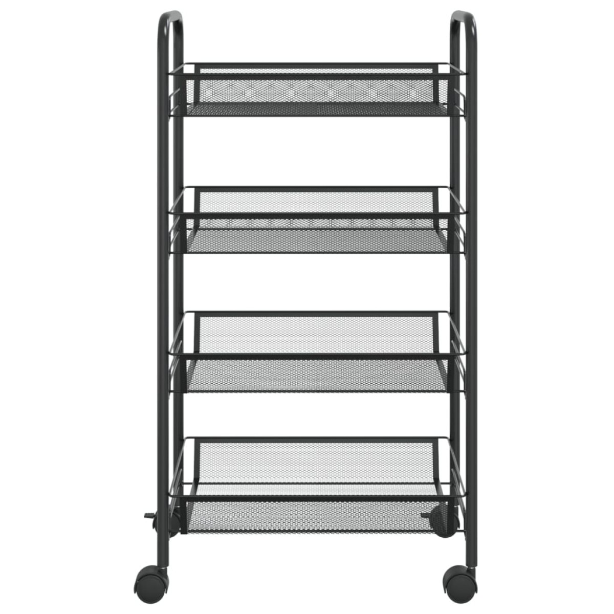 vidaXL Τρόλεϊ Κουζίνας 4 Επιπέδων Μαύρο 46 x 26 x 85 εκ. Σιδερένιο