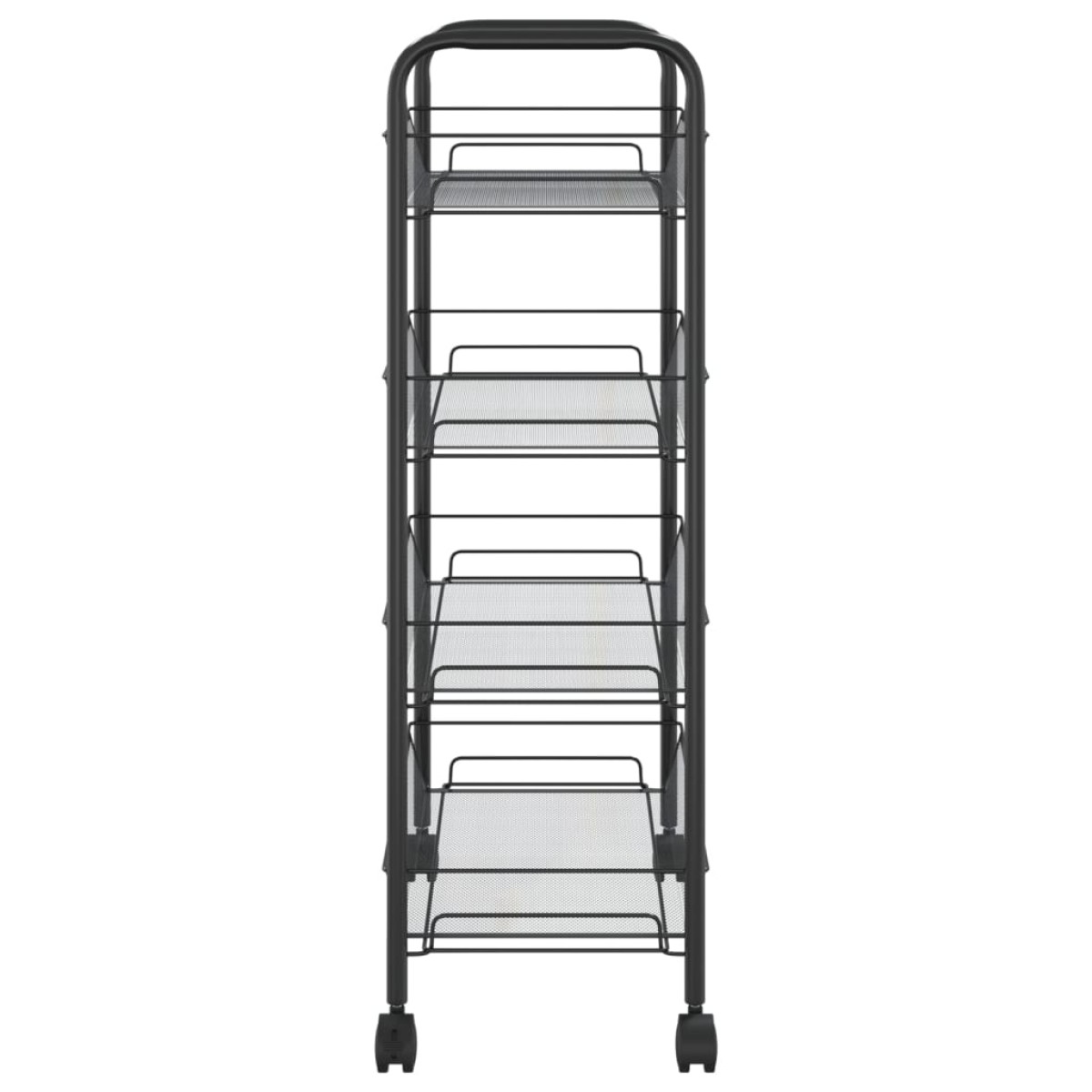 vidaXL Τρόλεϊ Κουζίνας 4 Επιπέδων Μαύρο 46 x 26 x 85 εκ. Σιδερένιο