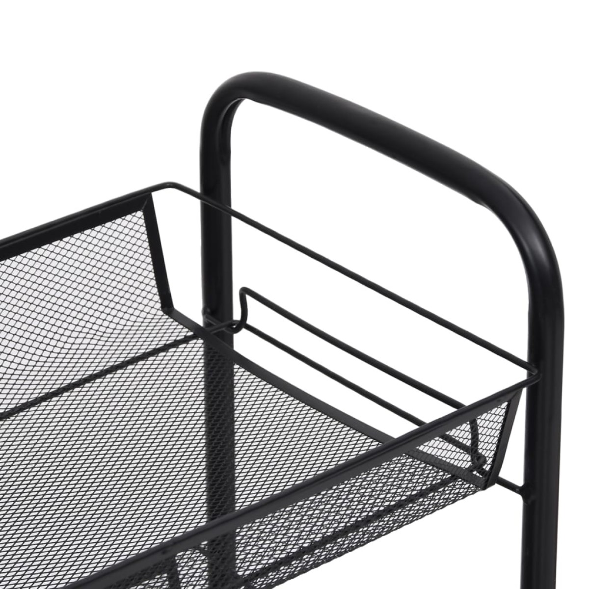 vidaXL Τρόλεϊ Κουζίνας 4 Επιπέδων Μαύρο 46 x 26 x 85 εκ. Σιδερένιο