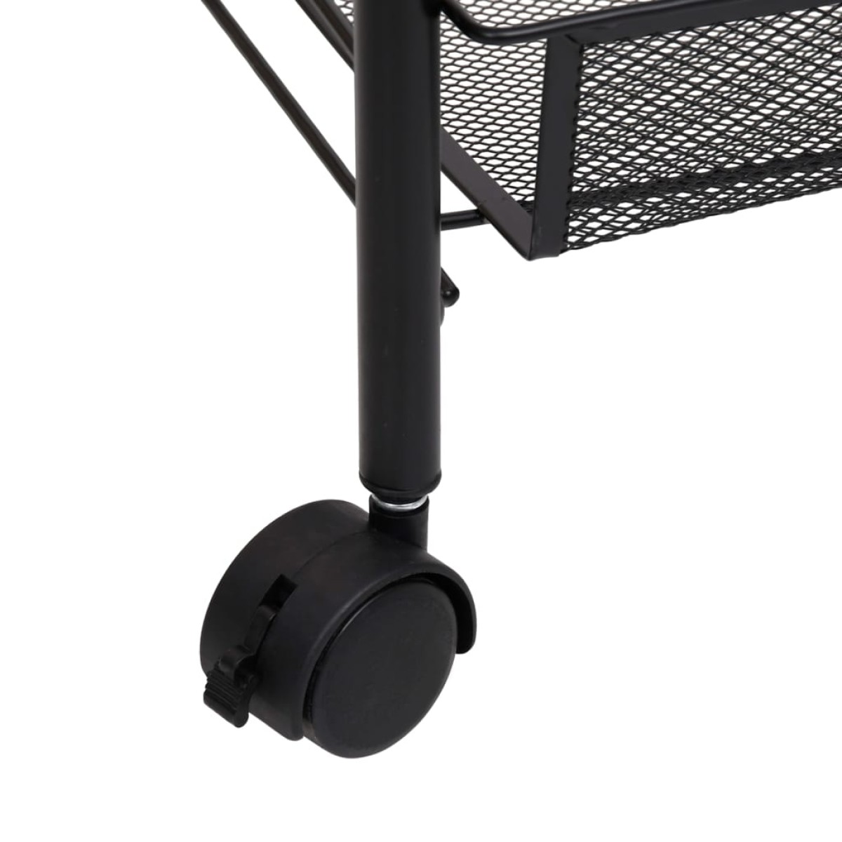 vidaXL Τρόλεϊ Κουζίνας 4 Επιπέδων Μαύρο 46 x 26 x 85 εκ. Σιδερένιο