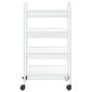 vidaXL Τρόλεϊ Κουζίνας 4 Επιπέδων Λευκό 46 x 26 x 85 εκ. Σιδερένιο