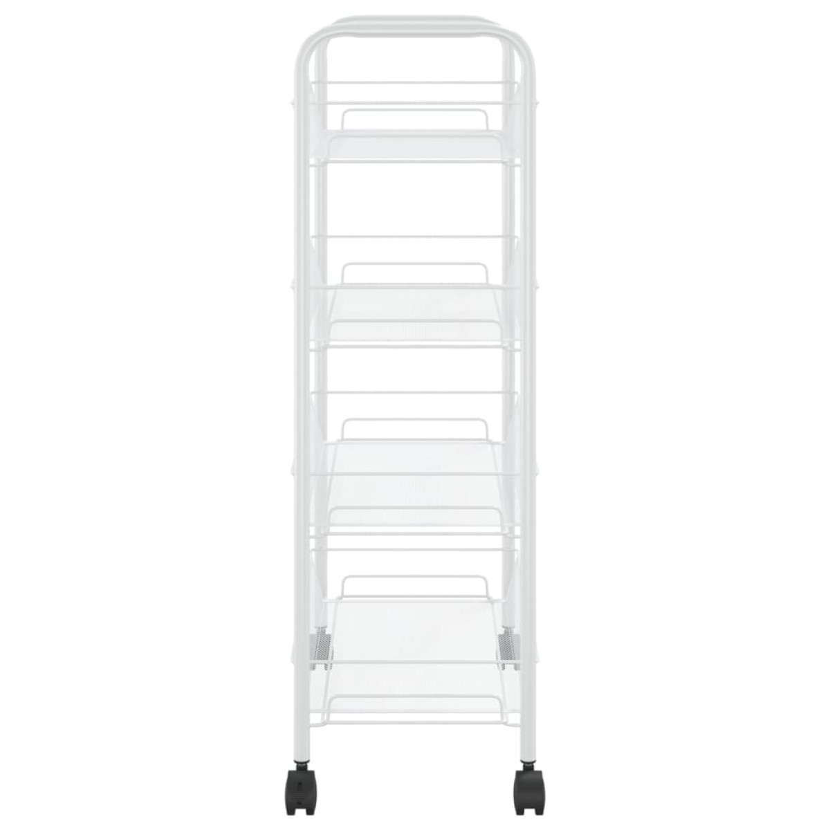 vidaXL Τρόλεϊ Κουζίνας 4 Επιπέδων Λευκό 46 x 26 x 85 εκ. Σιδερένιο