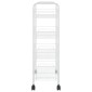 vidaXL Τρόλεϊ Κουζίνας 4 Επιπέδων Λευκό 46 x 26 x 85 εκ. Σιδερένιο