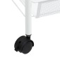 vidaXL Τρόλεϊ Κουζίνας 4 Επιπέδων Λευκό 46 x 26 x 85 εκ. Σιδερένιο