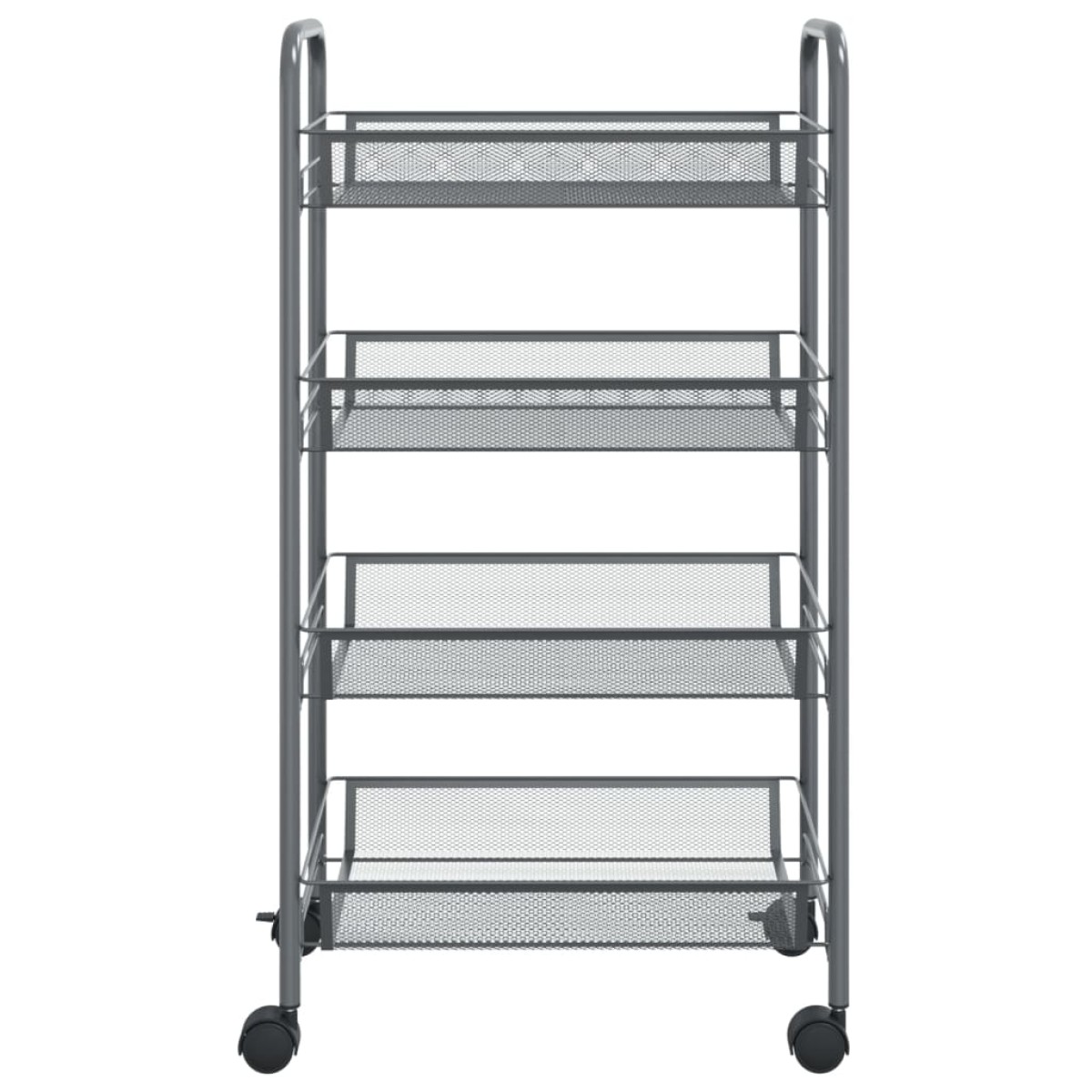 vidaXL Τρόλεϊ Κουζίνας 4 Επιπέδων Γκρι 46 x 26 x 85 εκ. Σιδερένιο