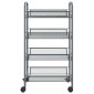 vidaXL Τρόλεϊ Κουζίνας 4 Επιπέδων Γκρι 46 x 26 x 85 εκ. Σιδερένιο
