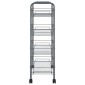 vidaXL Τρόλεϊ Κουζίνας 4 Επιπέδων Γκρι 46 x 26 x 85 εκ. Σιδερένιο
