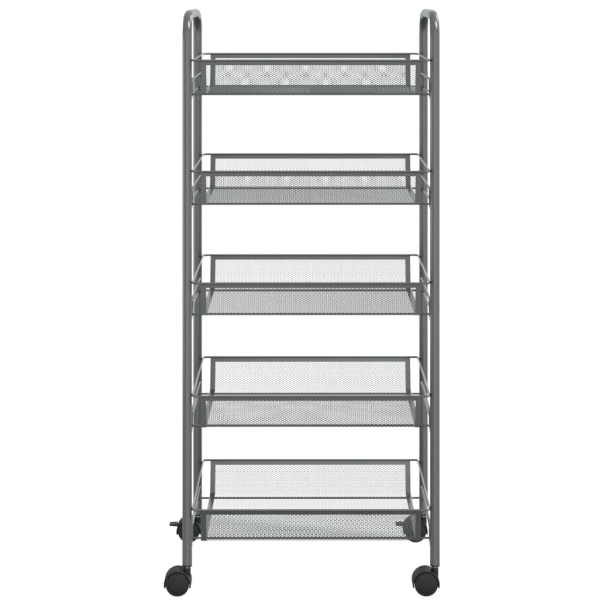 vidaXL Τρόλεϊ Κουζίνας 5 Επιπέδων Γκρι 46 x 26 x 105 εκ. Σιδερένιο