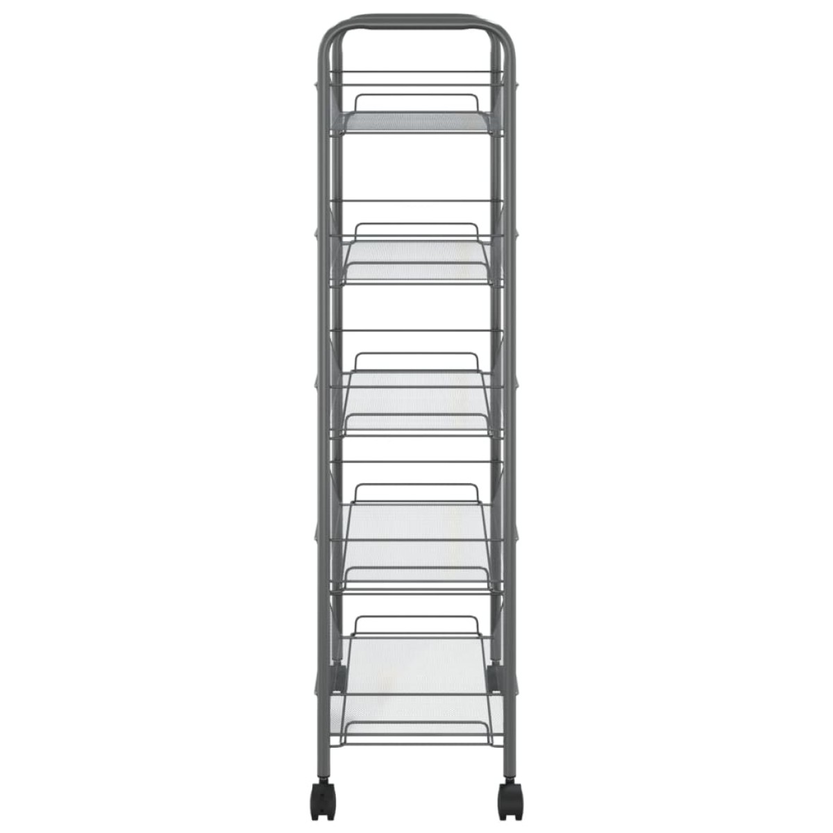 vidaXL Τρόλεϊ Κουζίνας 5 Επιπέδων Γκρι 46 x 26 x 105 εκ. Σιδερένιο