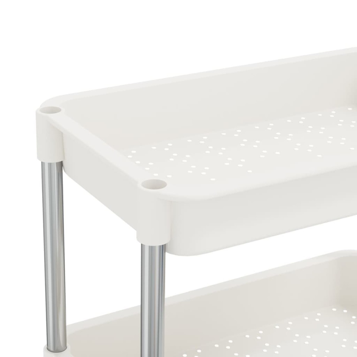 vidaXL Τρόλεϊ Κουζίνας 5 Επιπέδων Λευκό 42 x 29 x 128 εκ. Σίδερο/ABS