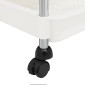 vidaXL Τρόλεϊ Κουζίνας 5 Επιπέδων Λευκό 42 x 29 x 128 εκ. Σίδερο/ABS