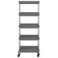 vidaXL Τρόλεϊ Κουζίνας 5 Επιπέδων Γκρι 42 x 29 x 128 εκ. Σίδερο/ABS