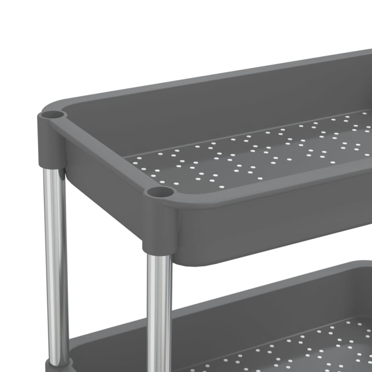 vidaXL Τρόλεϊ Κουζίνας 5 Επιπέδων Γκρι 42 x 29 x 128 εκ. Σίδερο/ABS