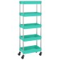 vidaXL Τρόλεϊ Κουζίνας 5 Επιπέδων Τιρκουάζ 42 x 29 x 128εκ. Σίδερο/ABS