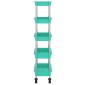 vidaXL Τρόλεϊ Κουζίνας 5 Επιπέδων Τιρκουάζ 42 x 29 x 128εκ. Σίδερο/ABS