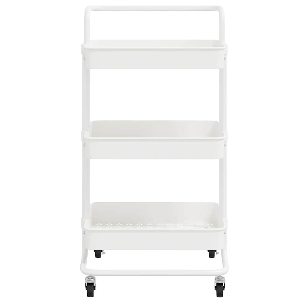 vidaXL Τρόλεϊ Κουζίνας 3 Επιπέδων Λευκό 42 x 35 x 85 εκ. Σίδερο/ABS