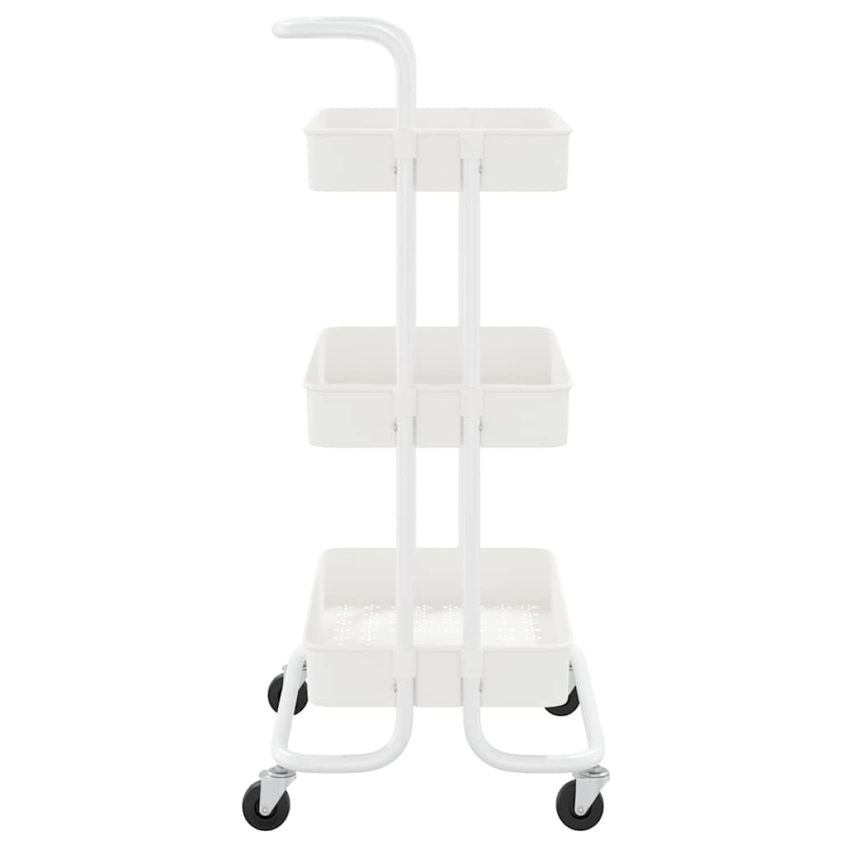 vidaXL Τρόλεϊ Κουζίνας 3 Επιπέδων Λευκό 42 x 35 x 85 εκ. Σίδερο/ABS
