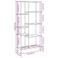 vidaXL Βιβλιοθήκη 80 x 30 x 180 εκ. από Ατσάλι και Επεξεργασμένο Ξύλο