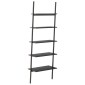 vidaXL Ραφιέρα Κεκλιμένη 5 Επιπέδων Μαύρη 64x34x185,5 εκ.