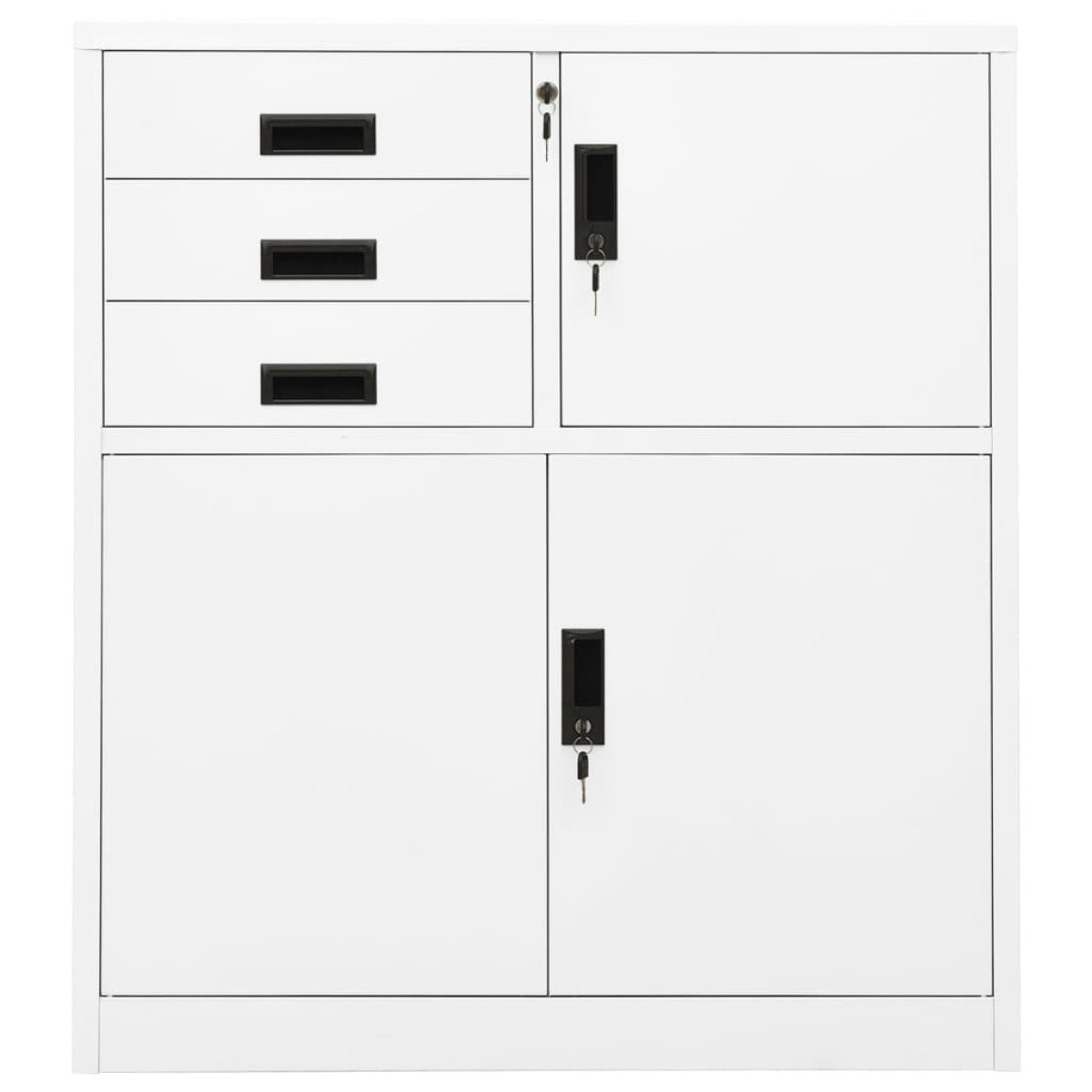 vidaXL Ντουλάπα Γραφείου Λευκή 90 x 40 x 102 εκ. Ατσάλινη