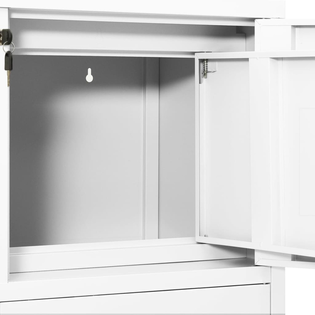 vidaXL Ντουλάπα Γραφείου Λευκή 90 x 40 x 102 εκ. Ατσάλινη