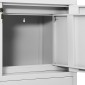 vidaXL Ντουλάπα Γραφείου Ανοιχτό Γκρι 90 x 40 x 102 εκ. Ατσάλινη