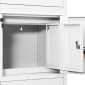 vidaXL Ντουλάπα Γραφείου Λευκή 90 x 40 x 180 εκ. Ατσάλινη