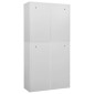vidaXL Ντουλάπα Γραφείου Ανοιχτό Γκρι 90 x 40 x 180 εκ. Ατσάλινη